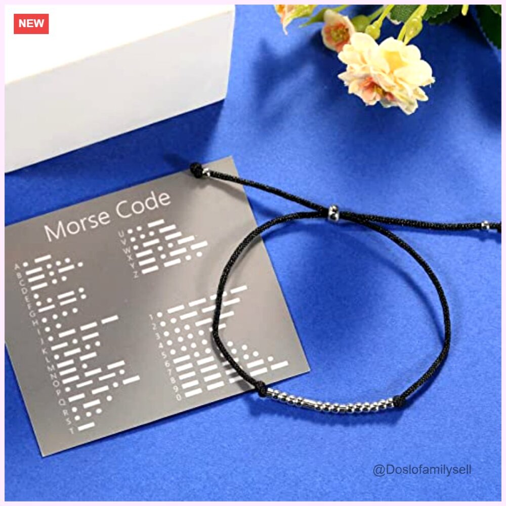 Morse Code Bracelet Adjustable Minimal Chic Frien… - image 2